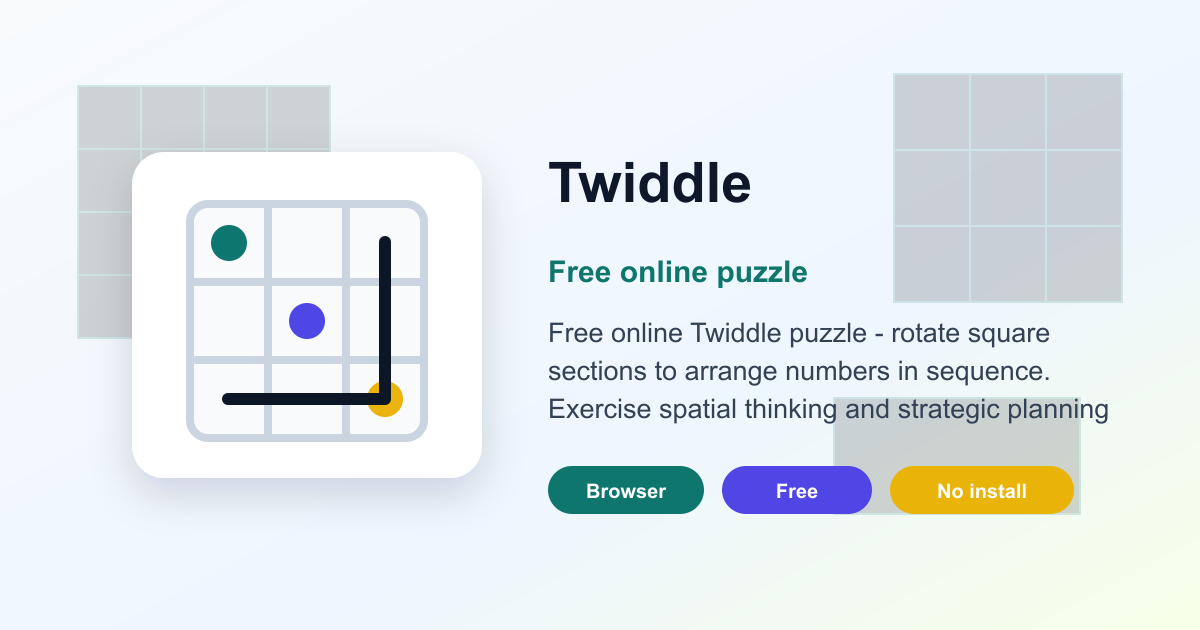 Twiddle String 旋转(twiddle) (Twiddle Game / Rotation Puzzle) - 免费在线益智游戏